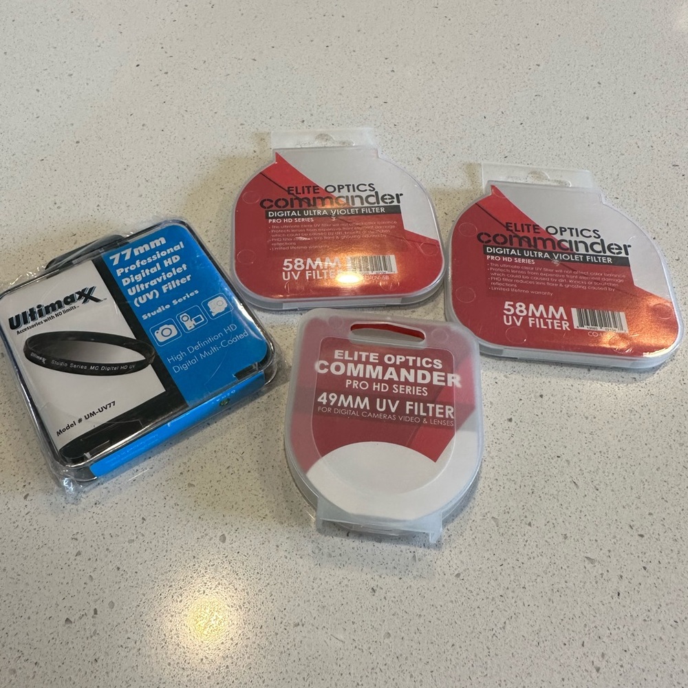Digital Camera filter bundle. All are new and have never been opened or used.